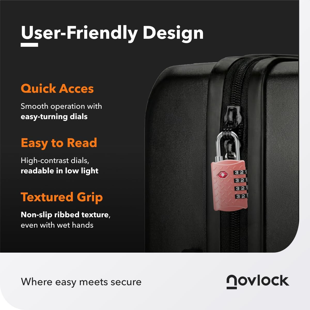 TSA Padlock for Suitcases, TSA Approved Luggage Locks for Travel