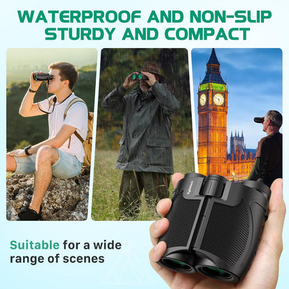 Compact Binoculars for Adults Kids, 12X25 Binoculars Lightweight