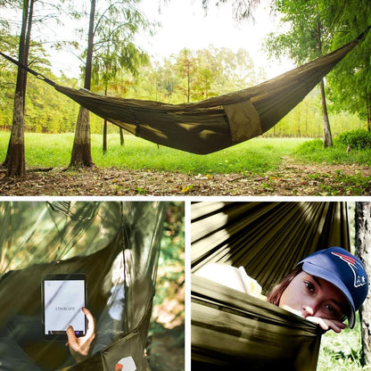 Camping Hammock with Mosquito Net, Ultralight 210T Nylon 102×51’’