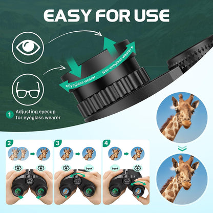 Compact Binoculars for Adults Kids, 12X25 Binoculars Lightweight