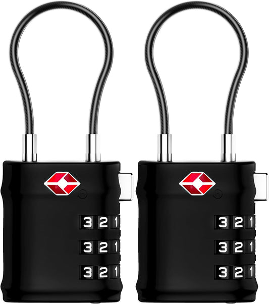 Suitcase Locks, Luggage Locks, TSA Approved Luggage Locks,Charcoal,2