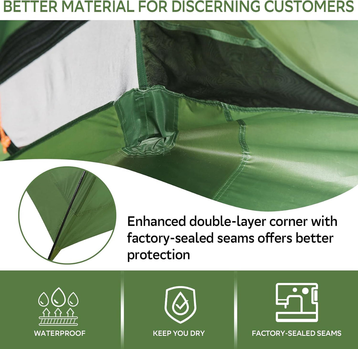 Waterproof 1/2/3/4 Man Tent, Lightweight Camping Tent