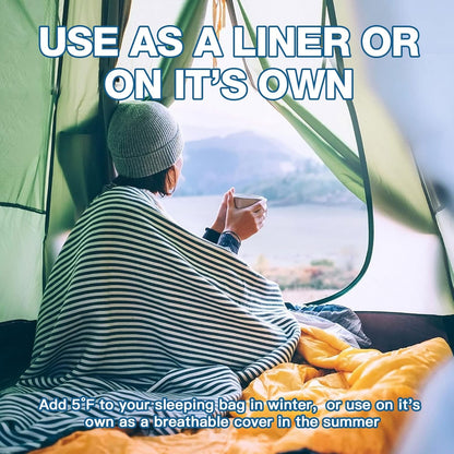 Sleeping Bag Liner, Ultralight Travel Sheets, Soft & Portable