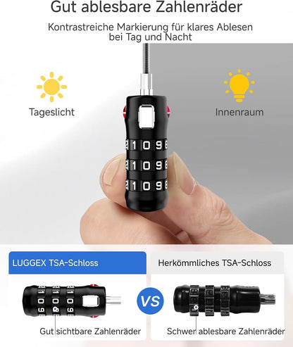 Suitcase Locks, Luggage Locks, TSA Approved Luggage Locks,Charcoal,2
