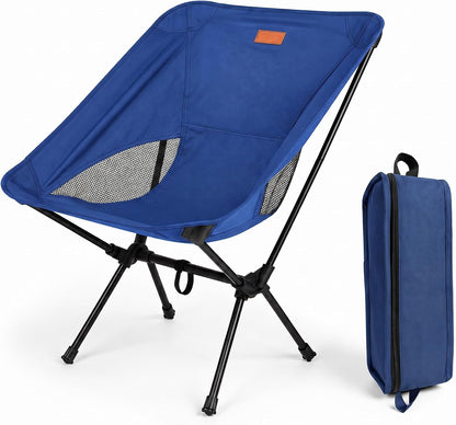Folding Camping Chair, Pack of 1 - Compact & Lightweight Outdoor Chair for Adults, Comfortable Sitting, Ideal for Garden, Beach, Picnic, and Adventures (Red)