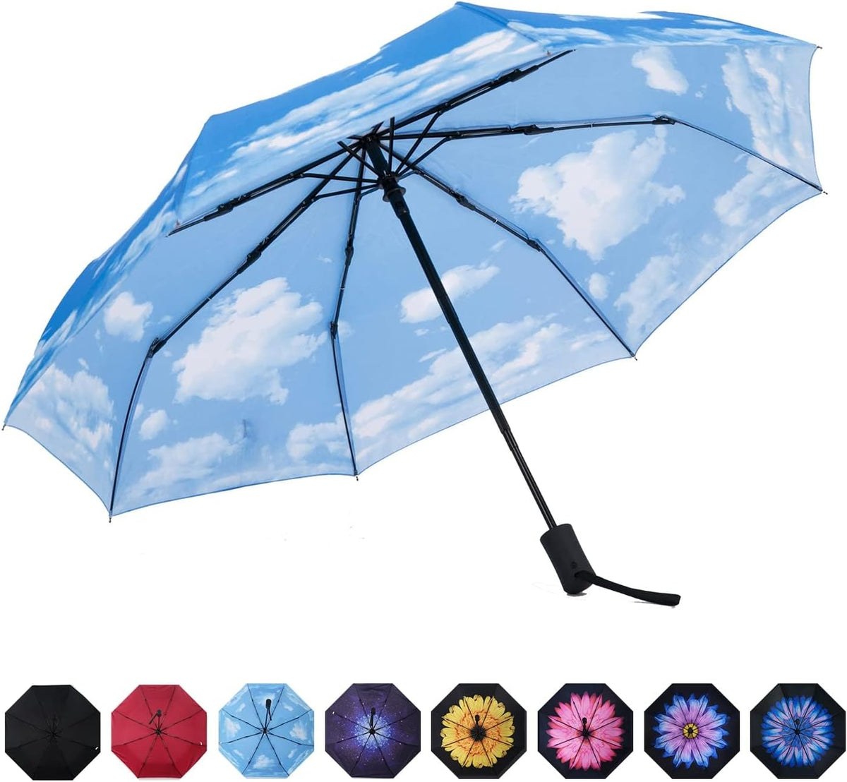 Travel Umbrella Windproof Automatic Unbreakable UV Protection