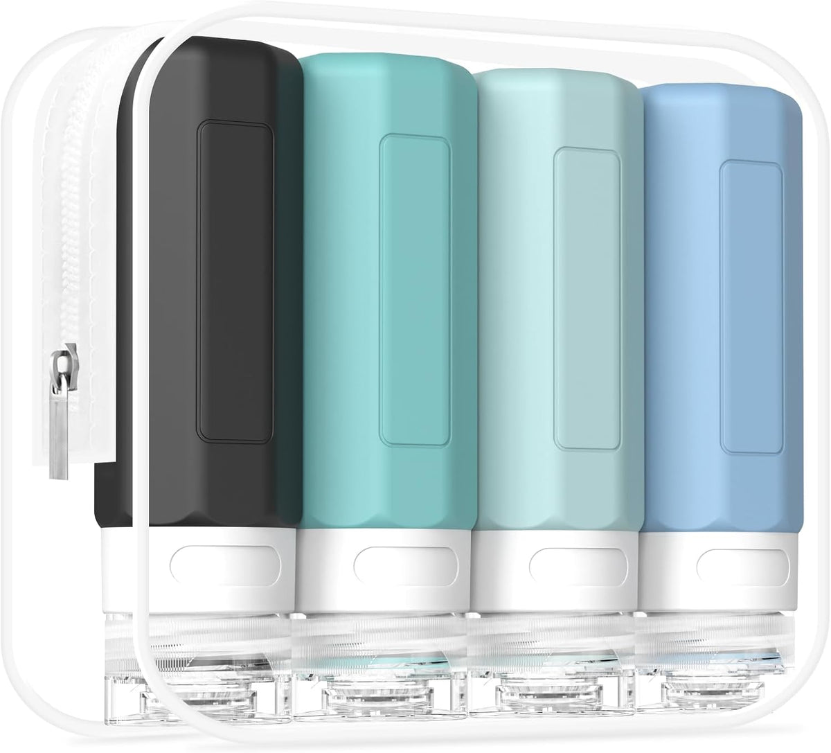 17PCS Travel Bottles for Toiletries, Colorful, 100Ml