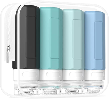 17PCS Travel Bottles for Toiletries, Colorful, 100Ml