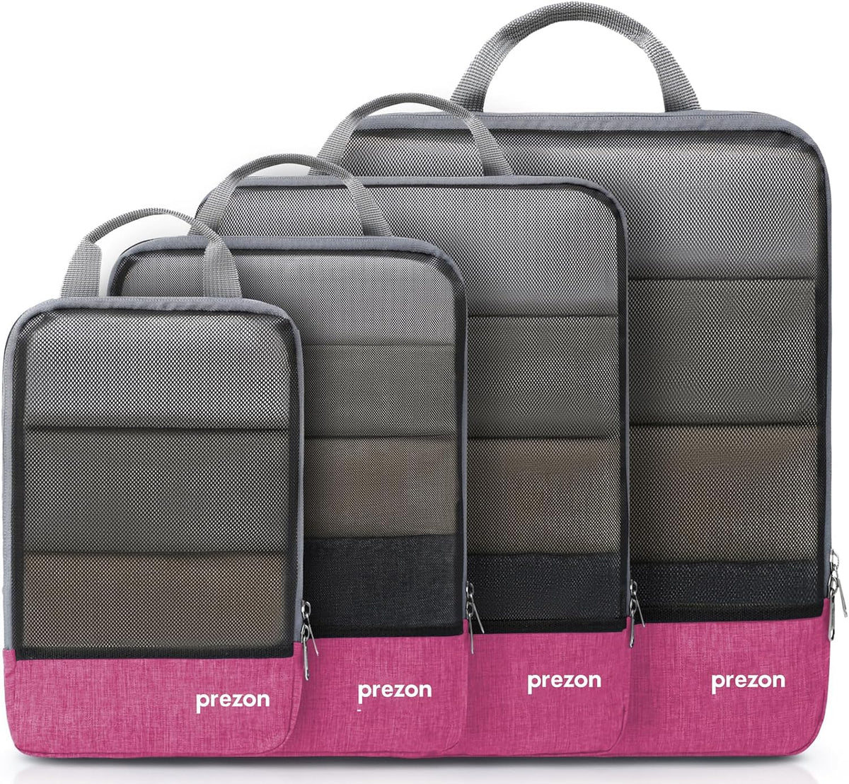 Compression Packing Cubes, Luggage Organiser Set, Extensible Suitcase Organiser, Packing Organisers for Suitcases, Packing Cubes for Travel or Home Storage