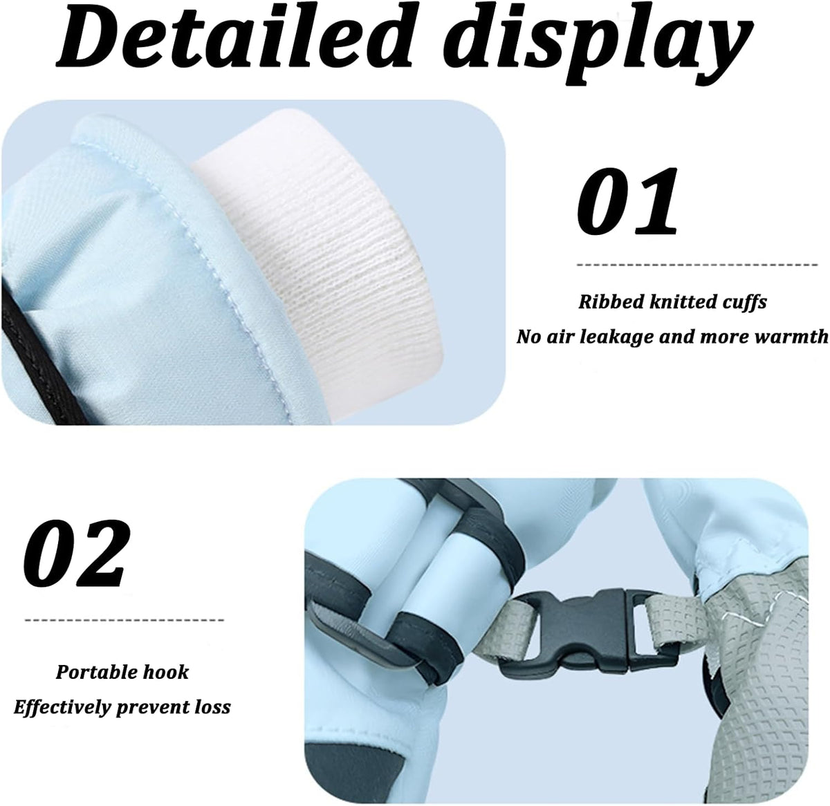 Kids Fleece Lined Warm Ski Gloves Winter Thermal Waterproof anti Slip Gloves for Age 4-12 Children for Snow Snowboarding Sledding Cycling