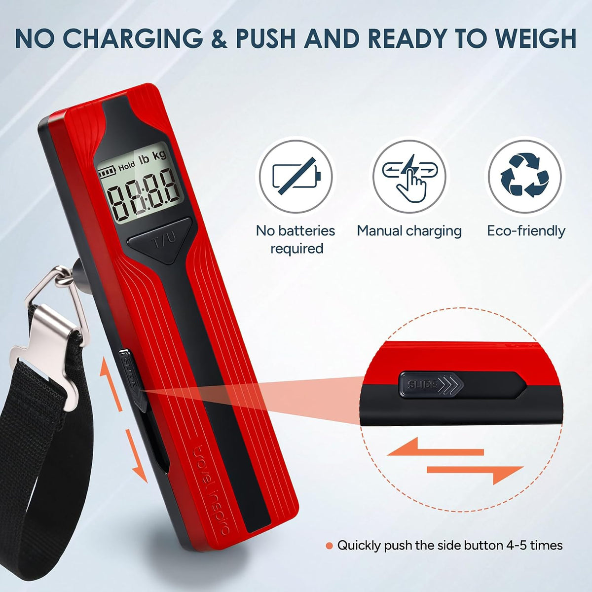 Battery-Free Luggage Scale, Suitcase Weighing Scales