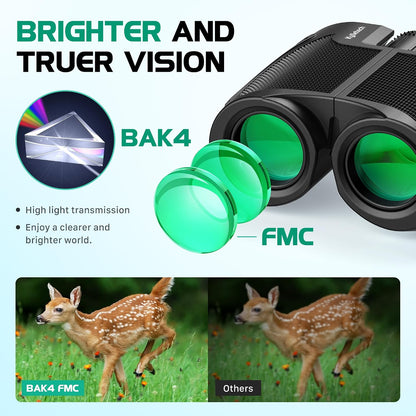 Compact Binoculars for Adults Kids, 12X25 Binoculars Lightweight