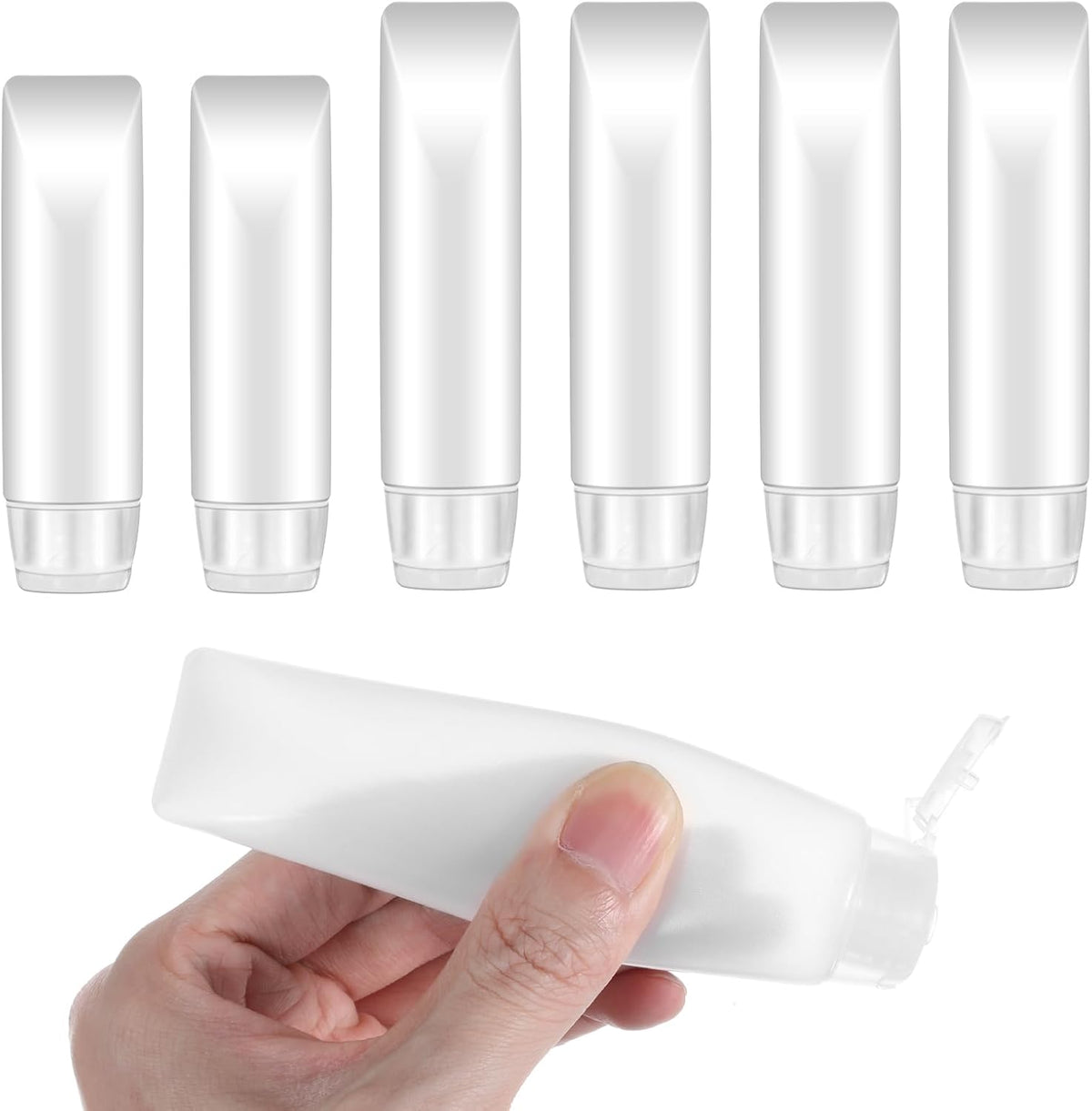 6Pcs Travel Bottles for Toiletries 50Ml,30Ml & 50Ml Clear Plastic Empty Squeeze Bottle,Transparent Refillable Travel Bottles,Leak Proof Small Squeeze Bottle for Toiletries,Makeup,Shampoo