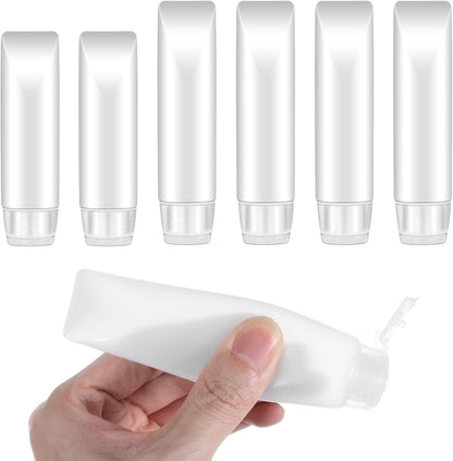 6Pcs Travel Bottles for Toiletries 50Ml,30Ml & 50Ml Clear Plastic Empty Squeeze Bottle,Transparent Refillable Travel Bottles,Leak Proof Small Squeeze Bottle for Toiletries,Makeup,Shampoo