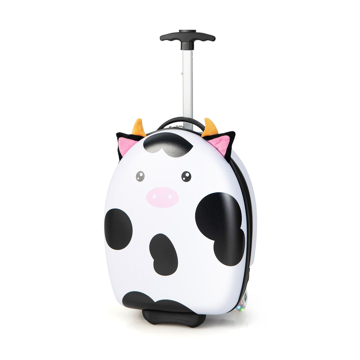 Kids Luggage with Light-Up Wheels and Telescopic Handle