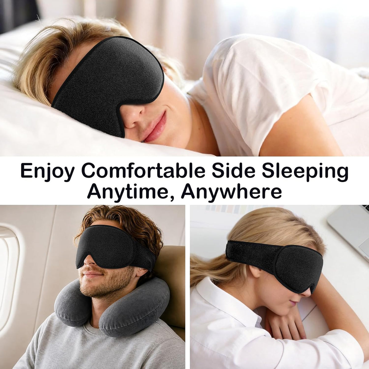 3D Blackout Sleep Eye Mask for Side Sleepers – view 7