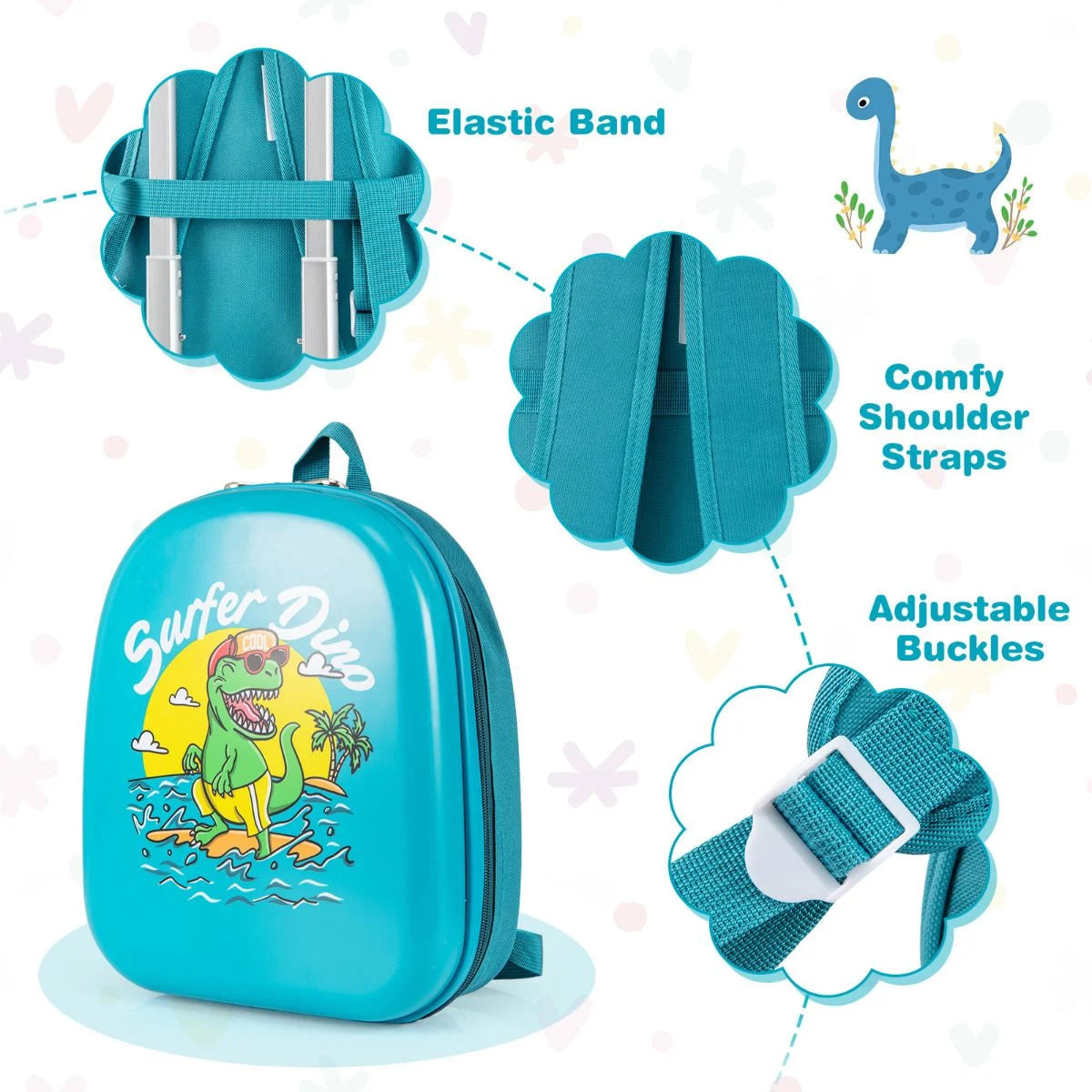 2 Pieces Kid Luggage Set with 4 Spinner Wheels and Telescopic Handle