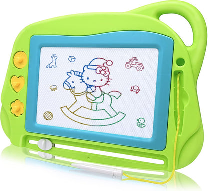 Magnetic Drawing Board Travel Size, Erasable Doodle Sketching Writing Board Pad Travel Games for Kids in Car, Early Education Learning Skill Development Toys for Girls Age 3 4 5 Year Old