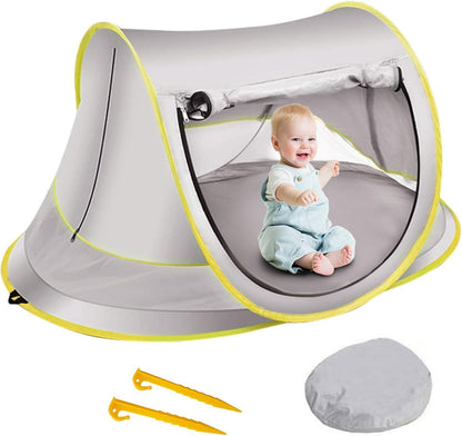 Pop up Baby Beach Tent UPF 50+, Toddler Sun UV Protection Shade, Breathable Umbrella with Tent Pegs, Lightweight Portable Shelter Umbrella for Family Outdoor Traveling, Hiking, Camping, Fishing,Picnic