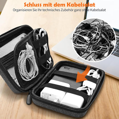 Portable Cable Organiser Bag - with 4 Buckles