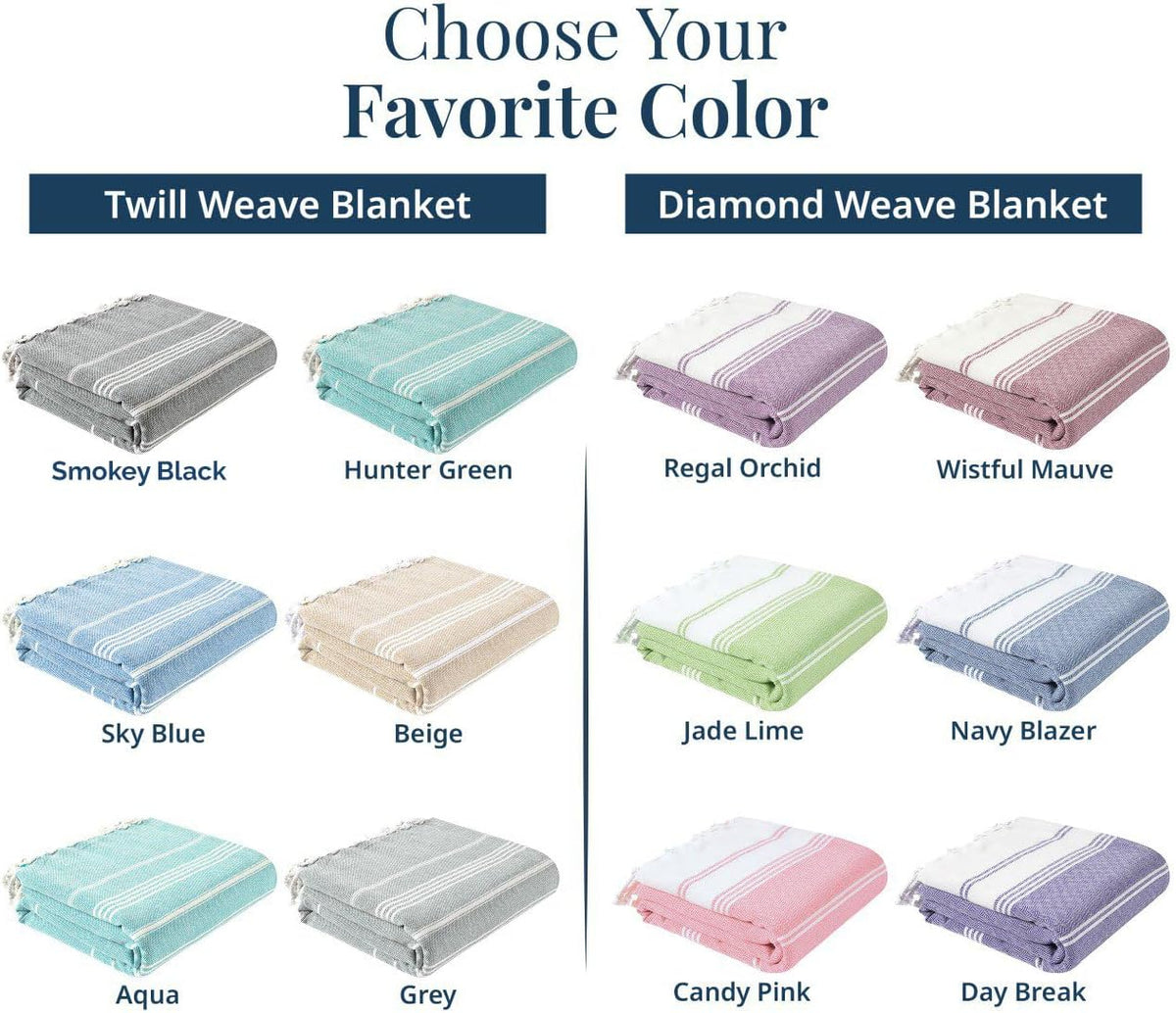 Extra Large Turkish Cotton Beach Towel Blanket – Jumbo Sand-Free Quick Dry Travel Blanket – Oversized 208X208 Cm Towel for Camping, Beach & Picnic - Regal Orchid