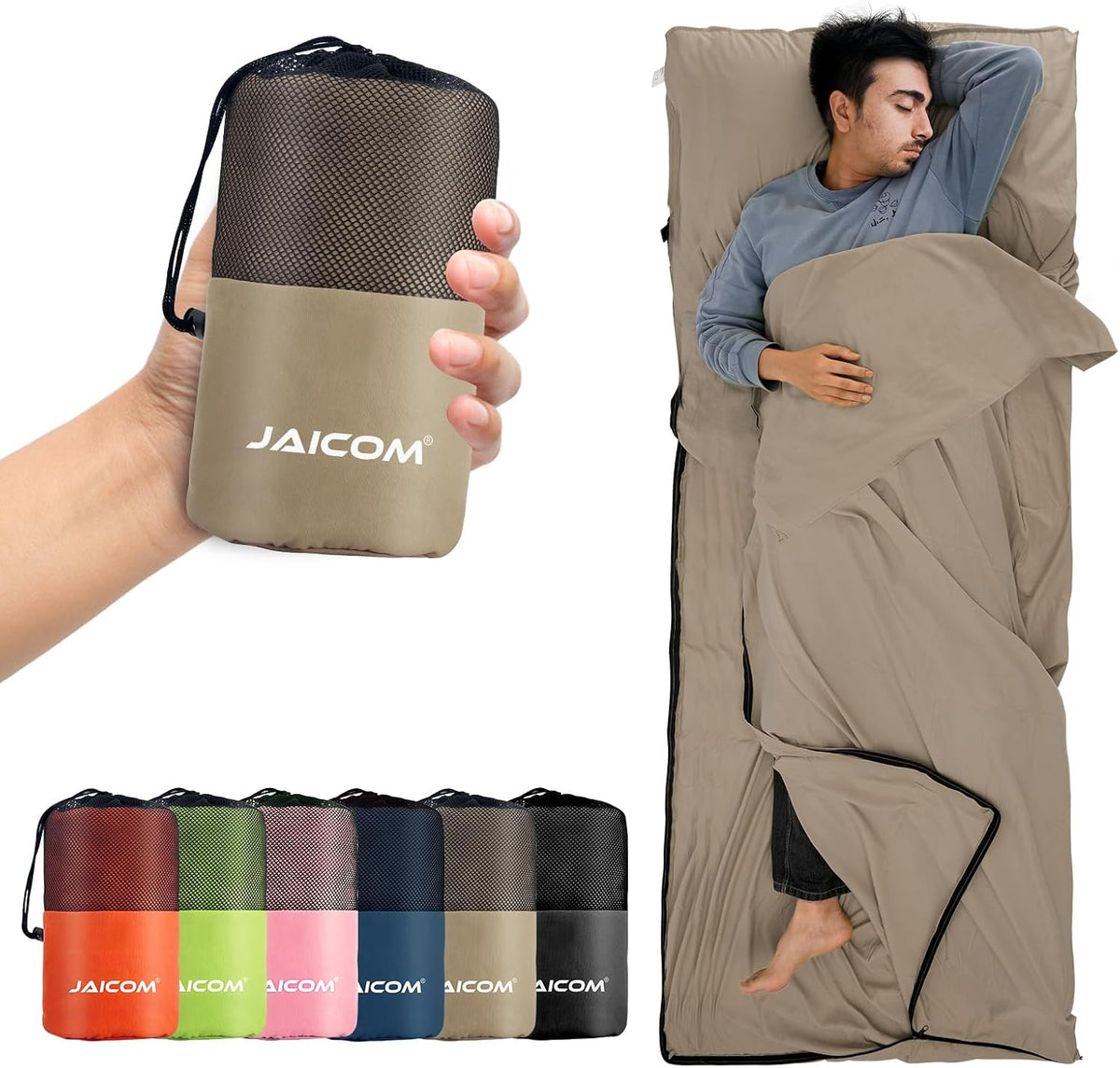 Sleeping Bag Liner, Ultralight Travel Sheets, Soft & Portable