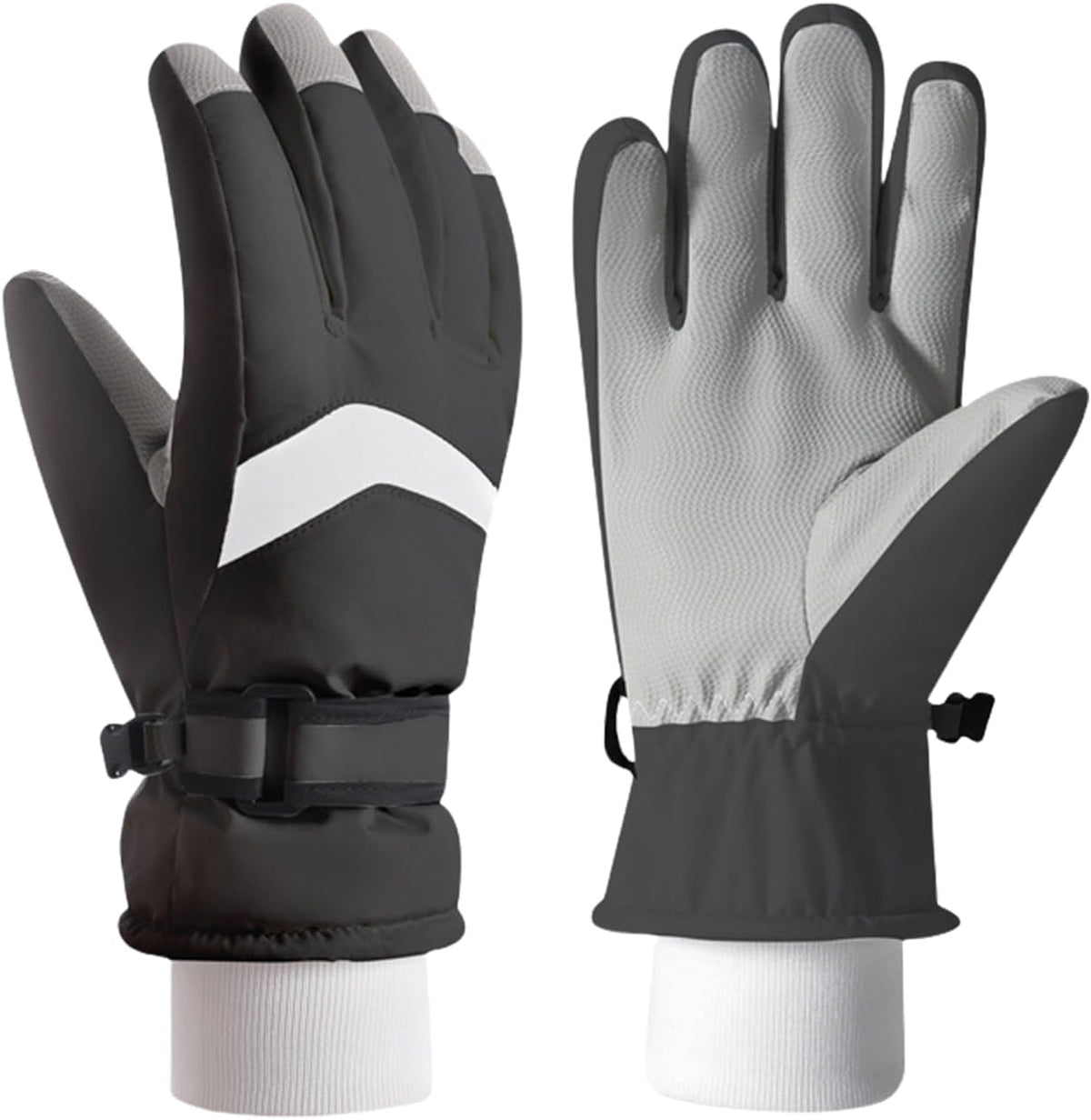 Kids Fleece Lined Warm Ski Gloves Winter Thermal Waterproof anti Slip Gloves for Age 4-12 Children for Snow Snowboarding Sledding Cycling
