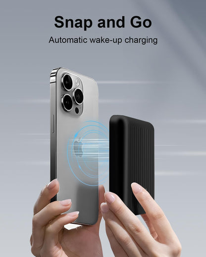 for Magsafe Power Bank, 5000Mah Magnetic Slim Portable Charger