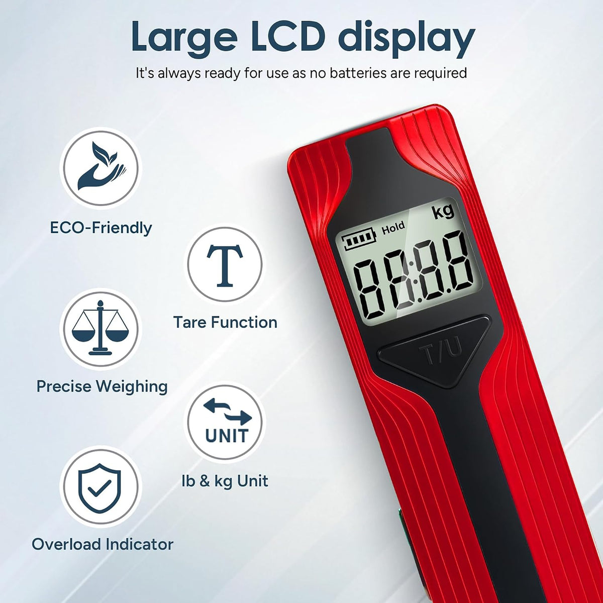 Battery-Free Luggage Scale, Suitcase Weighing Scales