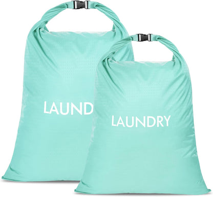 2 Pack Travel Laundry Bag, Nylon Washing Bags for Laundry, Camping