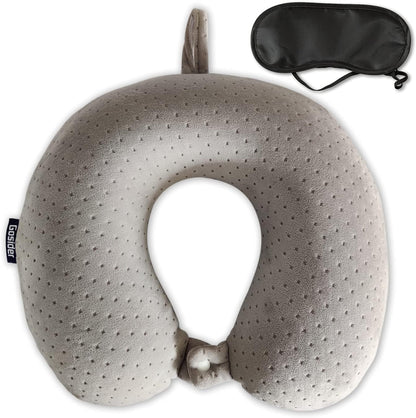 Travel Neck Pillow Memory Foam Airplane Pillows, Black