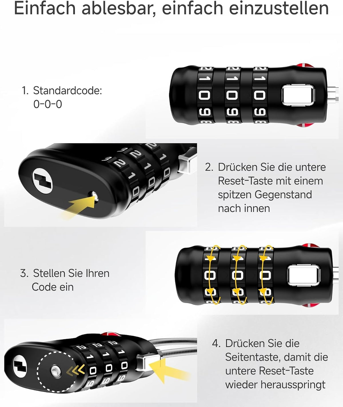 Suitcase Locks, Luggage Locks, TSA Approved Luggage Locks,Charcoal,2
