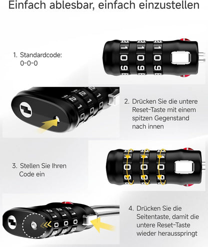 Suitcase Locks, Luggage Locks, TSA Approved Luggage Locks,Charcoal,2