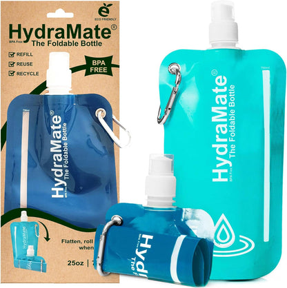 Collapsible Water Bottle - Foldable Water Bottle - 750Ml Blue