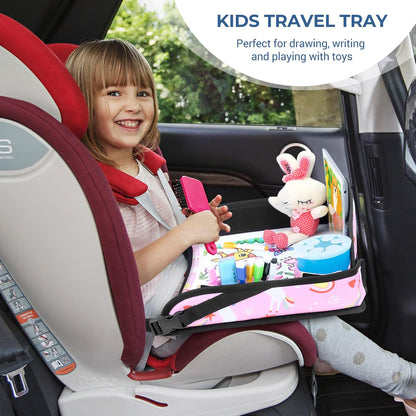 Kids Travel Tray for Car Seat, Road Trip Activities for Kids