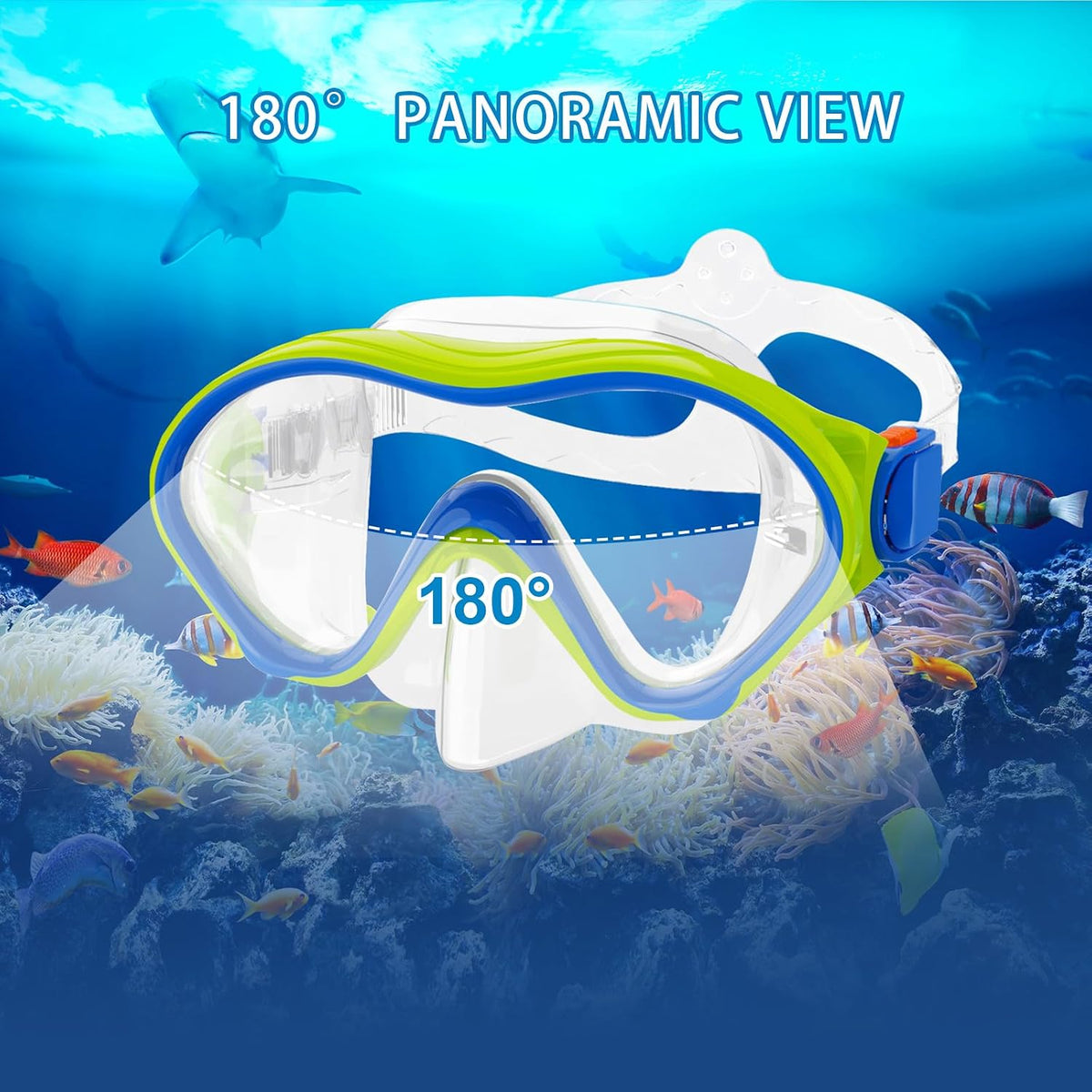 Snorkeling Gear for Kids with Foldable Silicone Full Dry Snorkel, Kids Snorkel Set anti Leak Youth Junior Snorkeling Package Diving Mask Soft Tube with Mesh Bag Swimming Goggles