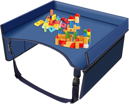 Folding Kids Lap Desk - Car Seat Travel Tray for Road Trip Activities