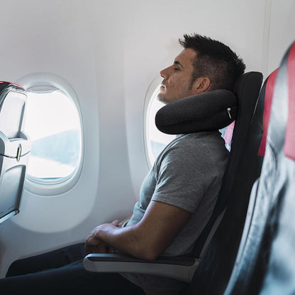 Travel Neck Pillow Memory Foam Airplane Pillows, Black