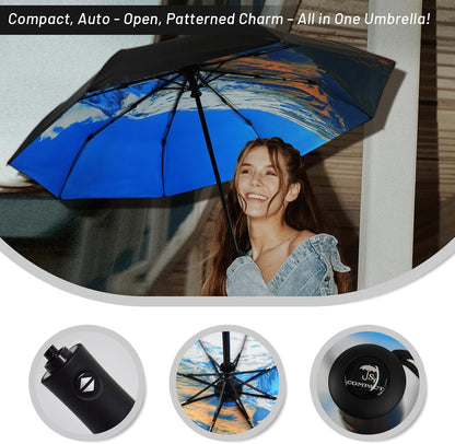 Travel Umbrella Windproof Automatic Unbreakable UV Protection