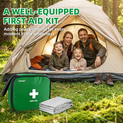 125 Pcs First Aid Kit Waterproof, Portable Survival Kits, Emergency Compact First Aid Bag - Safety Essentials for Travel Camping Car Home Outdoor Workplace Kids Hiking Motorbike Cycling