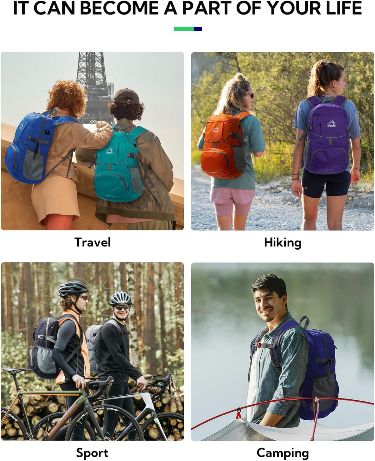 Foldable Lightweight Hiking Backpack: 25L Packable Rucksack