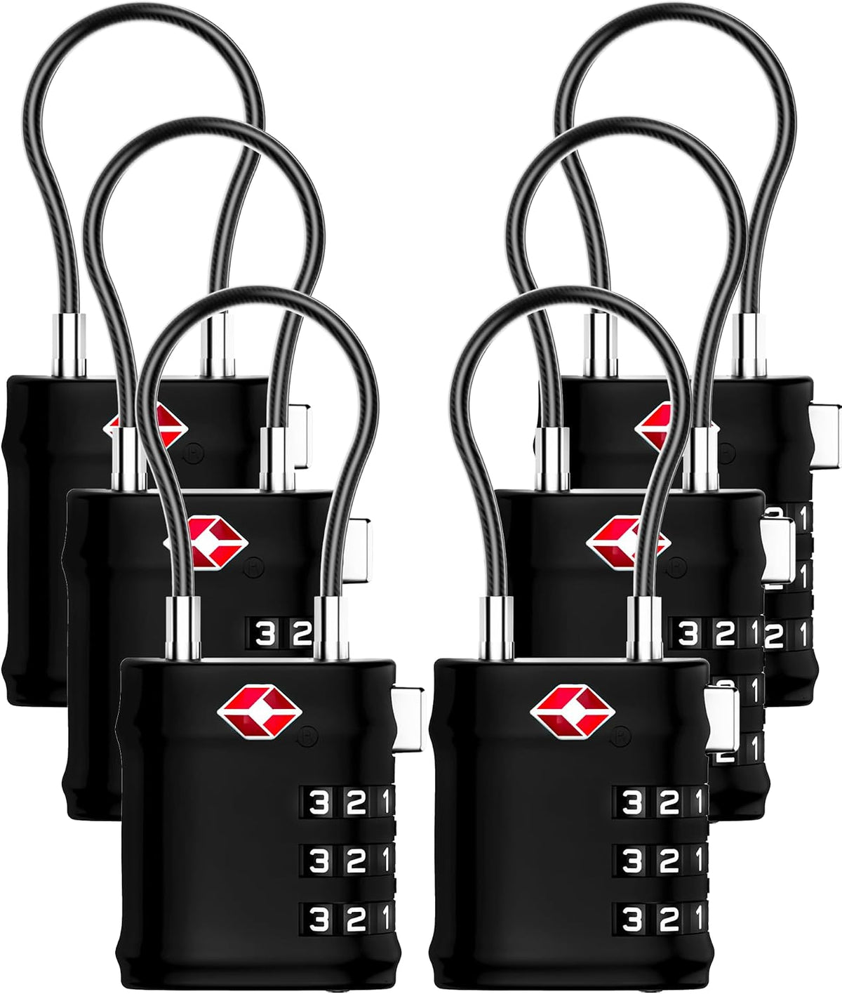 Suitcase Locks, Luggage Locks, TSA Approved Luggage Locks,Charcoal,2
