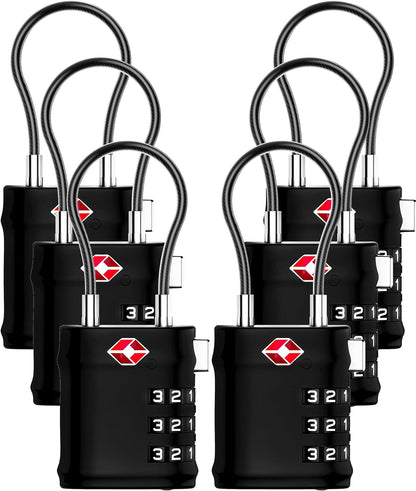 Suitcase Locks, Luggage Locks, TSA Approved Luggage Locks,Charcoal,2