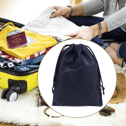 2PCS Drawstring Shoe Bags Travel Storage Bags Dust-Proof Cloth Bag Drawstring Storage Bag,Portable Travel Non-Woven Shoe Packing Organizers Tote Bags for Men Women Daily Home Travel Use(Black)