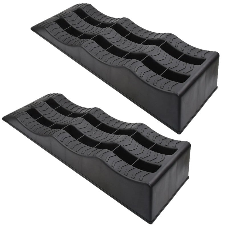 2Pcs 3Step Motorhome Caravan Levelling Ramps Level up Blocks 5T Heavy Duty RV Camper