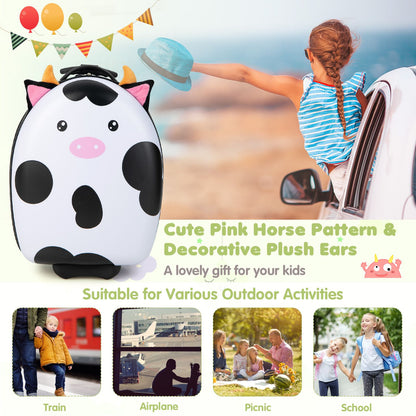 Kids Luggage with Light-Up Wheels and Telescopic Handle