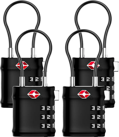 Suitcase Locks, Luggage Locks, TSA Approved Luggage Locks,Charcoal,2